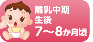 離乳中期 生後7~8か月頃の離乳食の進め方の目安